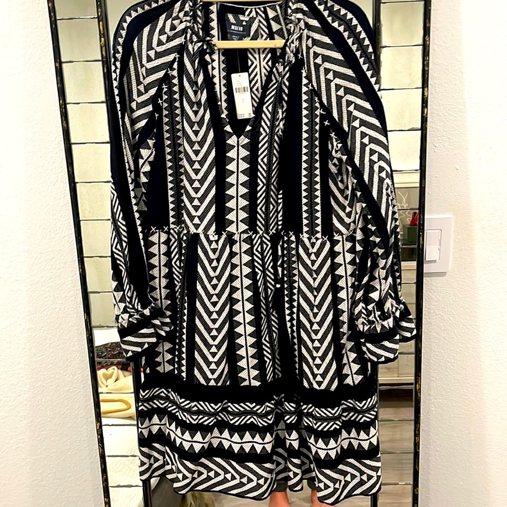 BRAND NEW!!! Anthropologie Maeve Dominique Tunic Dress in Black